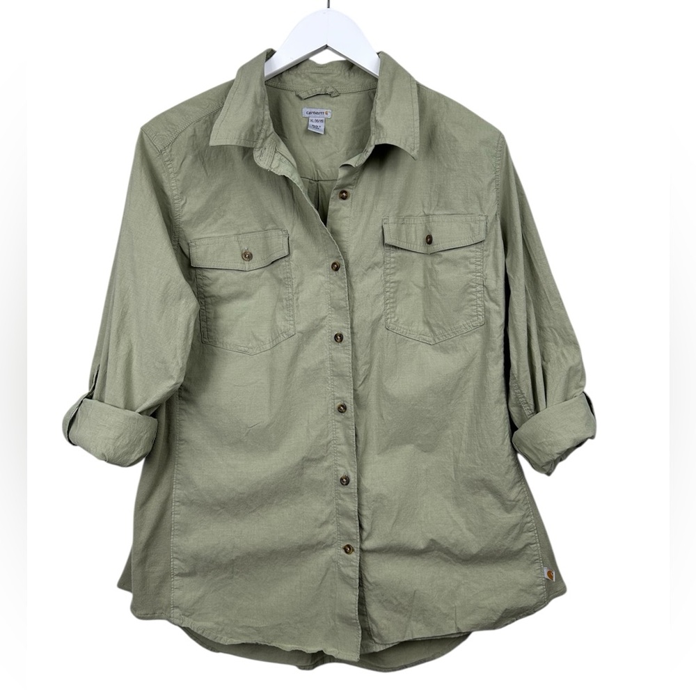 CARHARTT Rugged Flex Relaxed Fit Lightweight Roll Tab Shirt Women's XL 16/18